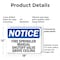 Signmission Fire Sprinkler Manual Shutoff Valve Above Ceiling OSHA Notice Sign, Plastic, 18in W x 12in L, 2PK OS-2PACK-NS-P-1218-L-12674 - alternate 2